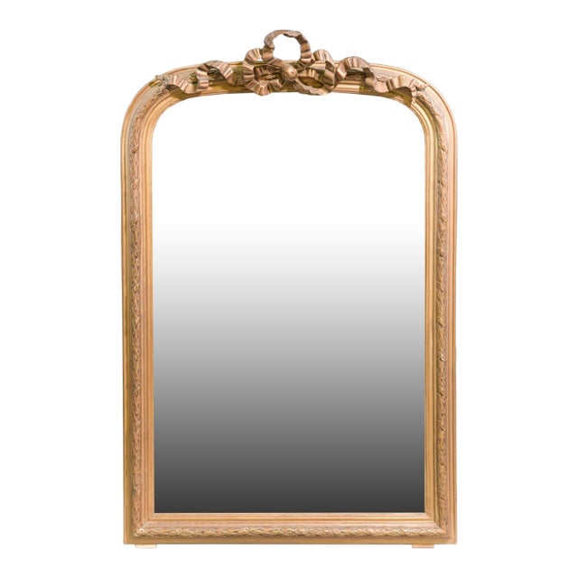 Early 20th Century Louis Philippe Style Gold Framed Mirror For Sale