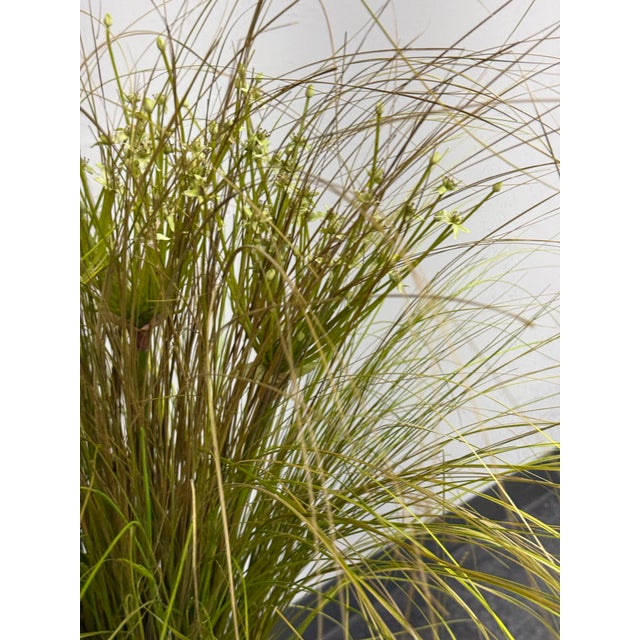 Mid-Century Modern Marmite Faux Grass Arrangement, Vintage For Sale - Image 9 of 12