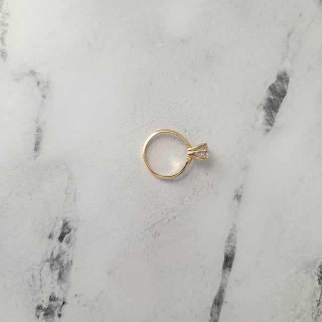 One Carat Brilliant Solitaire Diamond Engagement Ring 1.21cttw, Size 5.25 For Sale - Image 4 of 5