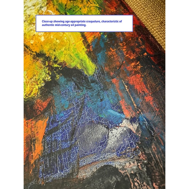 Mid 20th Century “Tianguis” – Mexican Modernist Painting on Canvas by Felipe Ortiz Tajonar For Sale - Image 13 of 14