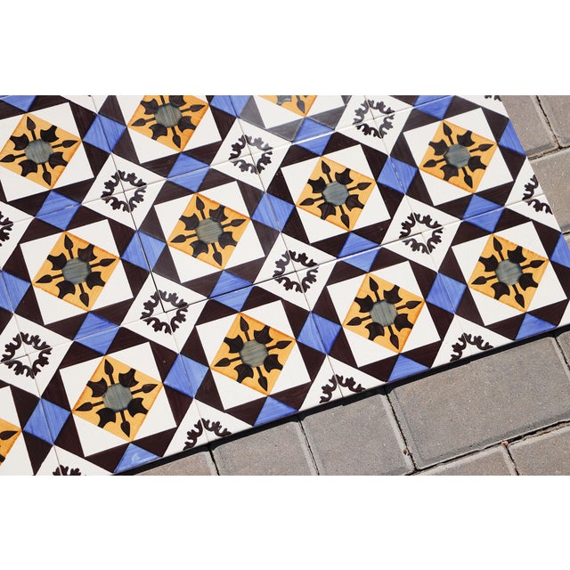 Art Deco 1940s Set of Thirty One Vintage Geometric Tiles, Portuguese For Sale - Image 3 of 12
