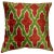 Modern Contemporary Turkish Green & Red Colors Velvet Silk Ikat Pillow For Sale - Image 3 of 3