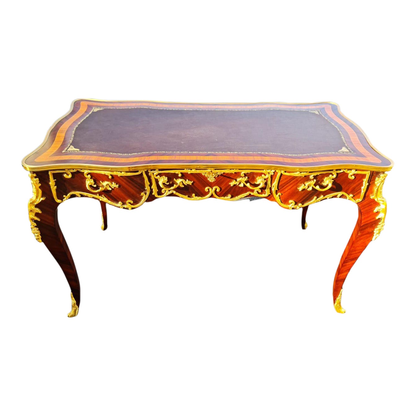 French Plait Bureau Desk Louis Quinze Baroque Style Office Desk Chairish
