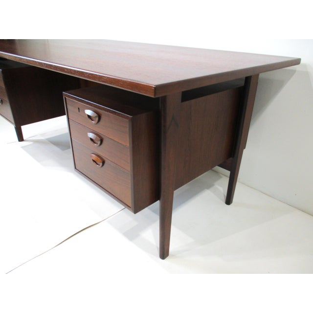 Mid-Century Modern Kai Kristiansen Executive Rosewood Desk for Feldballes Denmark For Sale - Image 3 of 17