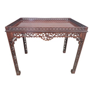 Baker Williamsburg Mahogany Chippendale Byrd China Table Cw 192 Rare For Sale