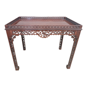 Baker Williamsburg Mahogany Chippendale Byrd China Table Cw 192 Rare