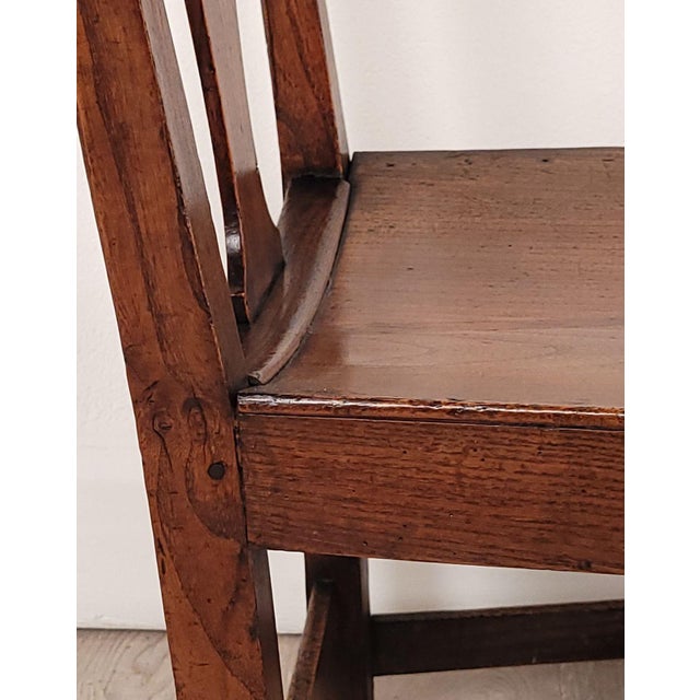 Brown English Oak Armchair With Saddle Seat, 19th Century or Earlier For Sale - Image 8 of 12