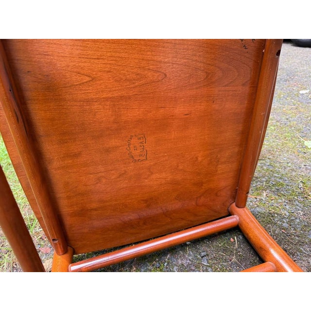 Brown Vintage Shaker Style High Ladder Back Solid Wood Dining Chairs. Set of 4. For Sale - Image 8 of 15