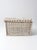 French Country Vintage White Wicker Storage Basket For Sale - Image 3 of 18