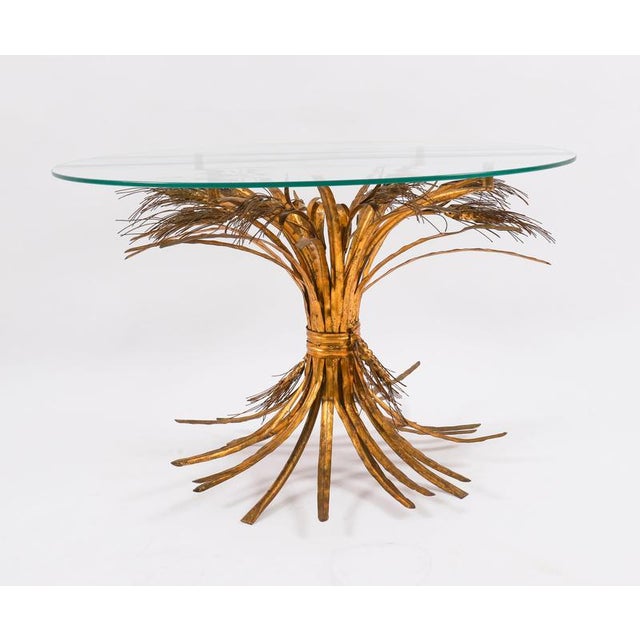 Vintage Hollywood Regency Gilded Wheat-Sheaf Coffee Table, 20th Century For Sale - Image 9 of 14