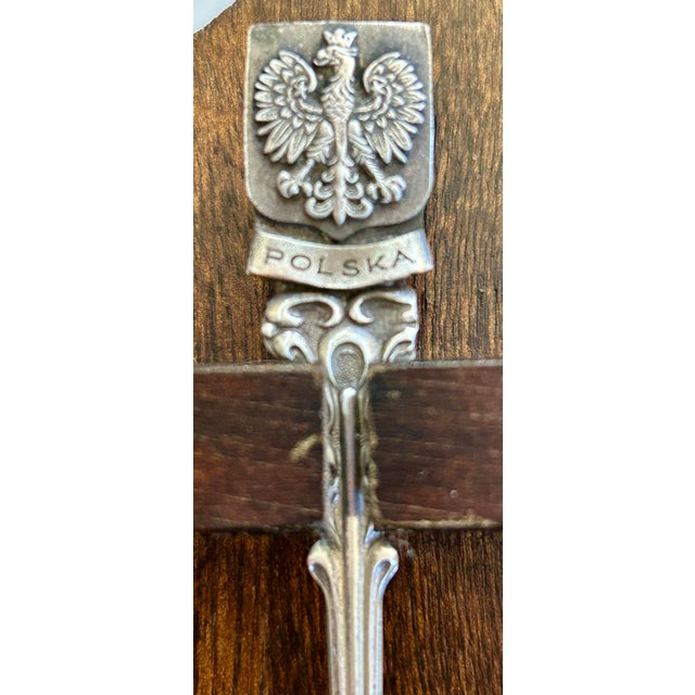 Wood Wall Hanging of Travel Spoon Collection For Sale - Image 7 of 8