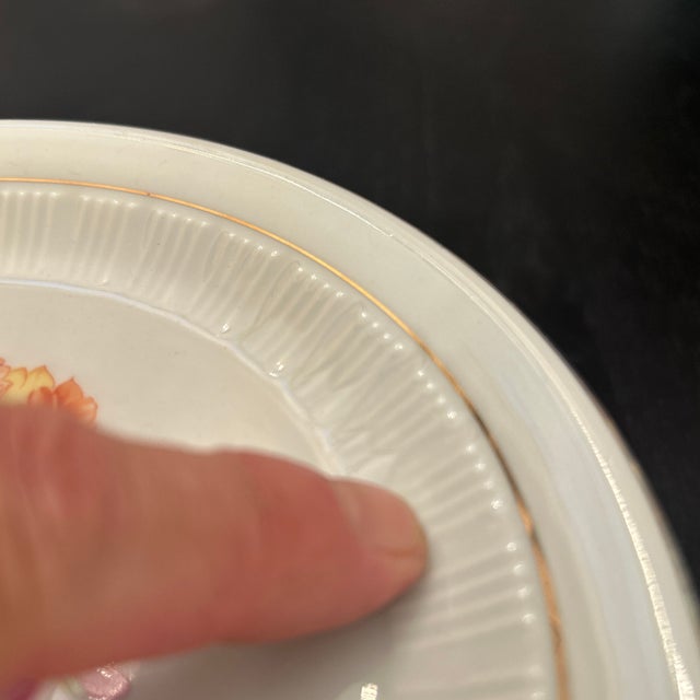 Mid 20th Century Wagner & Apel Porcelain Ceramic Pedestal Cake Stand Marked For Sale - Image 5 of 9