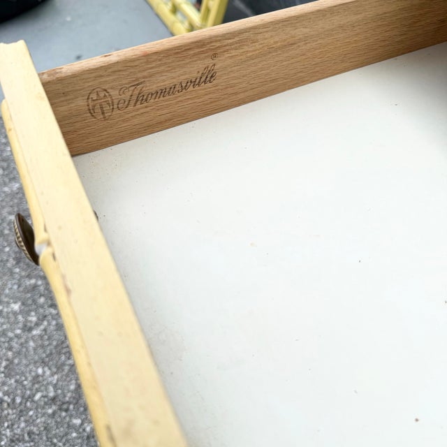 Vintage Coastal Faux Bamboo Dresser Dresser With Mirror by Thomasville For Sale - Image 9 of 11
