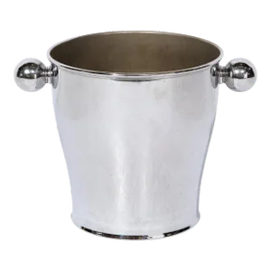 Mid-Century Modernist Ice Bucket in Chrome With Rounded Handles
