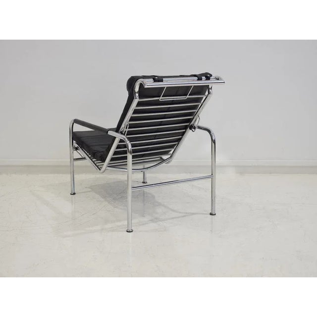 Set of Leather Genni Lounge Chair with Ottoman For Sale - Image 9 of 13