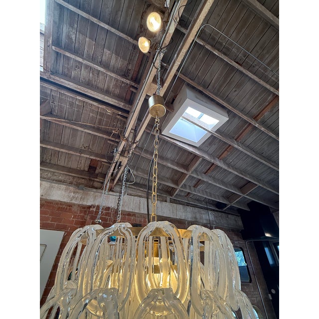 1970s Giogali Murano Glass Chandelier by Angelo Mangiarotti for Vistosi For Sale - Image 9 of 13