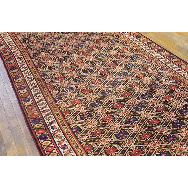 1930s Brown Geometric Tribal Antique N.W.Persian Rug 5' X 10'3" Handmade Wool Carpet For Sale - Image 4 of 6