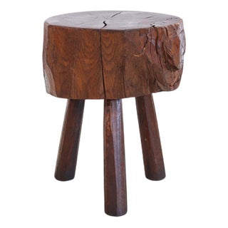 Brutalist Tree Trunk Side Table, 1950s For Sale