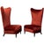 1990s Paolo Buffa Style Red Velvet Tall Back Slipper Chairs - A Pair For Sale - Image 13 of 13