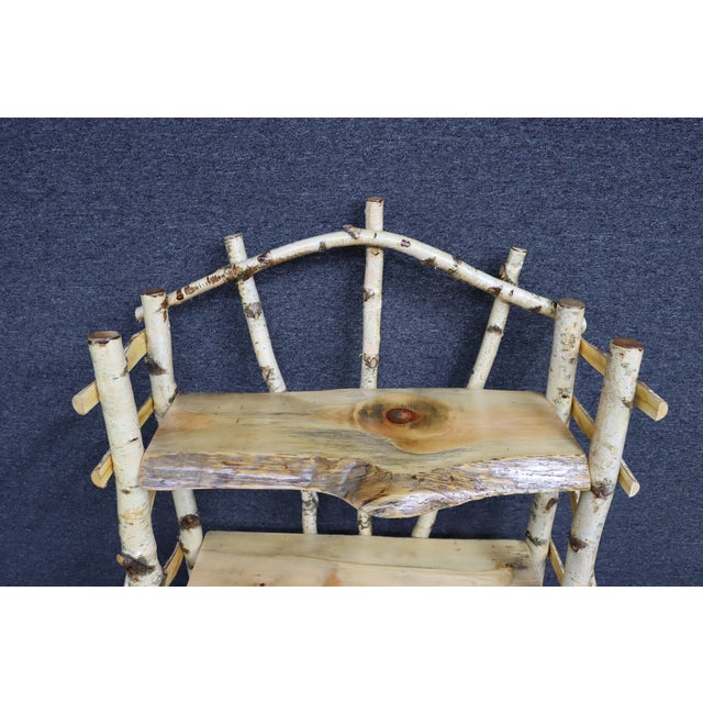 Adirondack Birch Three-Tier Display Shelf For Sale In Philadelphia - Image 6 of 10