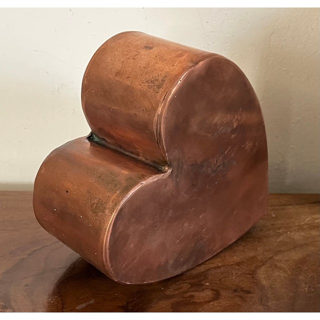 Mid 20th Century American Folk Art Copper Heart Sculpture For Sale - Image 5 of 13