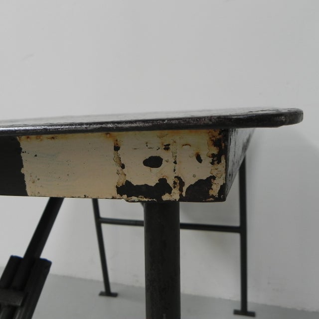 Industrial Folding Table in Steel, 1950s For Sale - Image 18 of 18