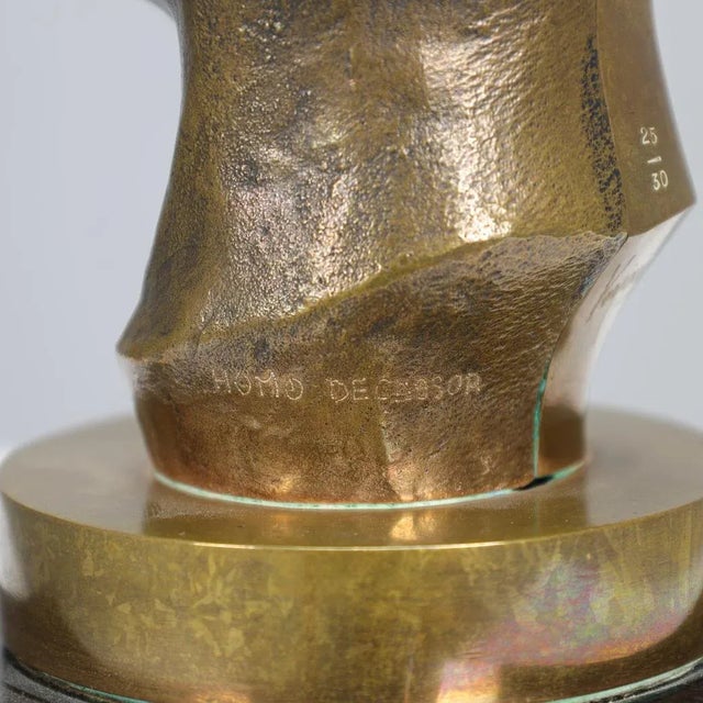 Metal Raf Verjans, Homo Successor, 1990s, Bronze with Marble Base For Sale - Image 7 of 10
