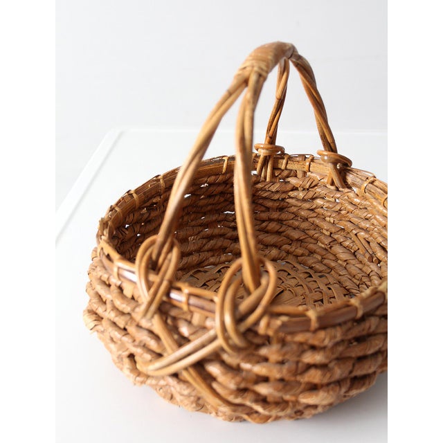 Vintage Coil Basket With Handle For Sale - Image 12 of 12