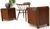 Late 20th Century Pair of Hexagon Walnut End Side Tables w/ One Door Cabinets Storage Compartment For Sale - Image 12 of 17