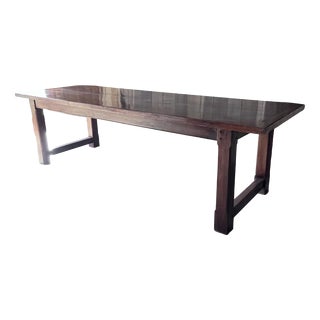 Vintage Oak Refectory Dining Table For Sale
