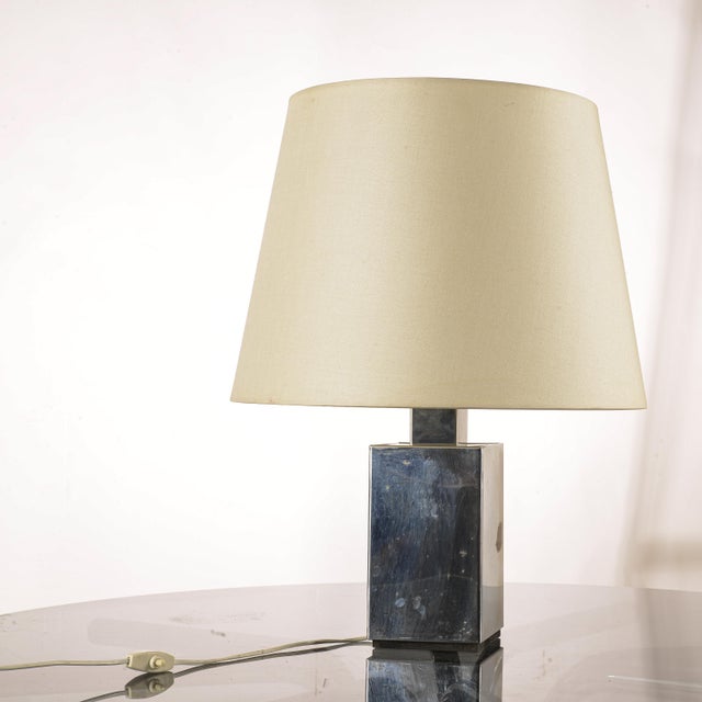 Chromed Metal Table Lamp, Italy, 1970s For Sale - Image 4 of 5