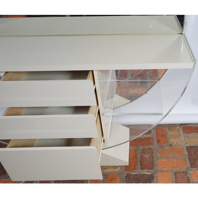 Mid 20th Century Art Deco Modernist Dressing Mirrored Vanity in the Style of H. Pander & Zonen For Sale - Image 4 of 8