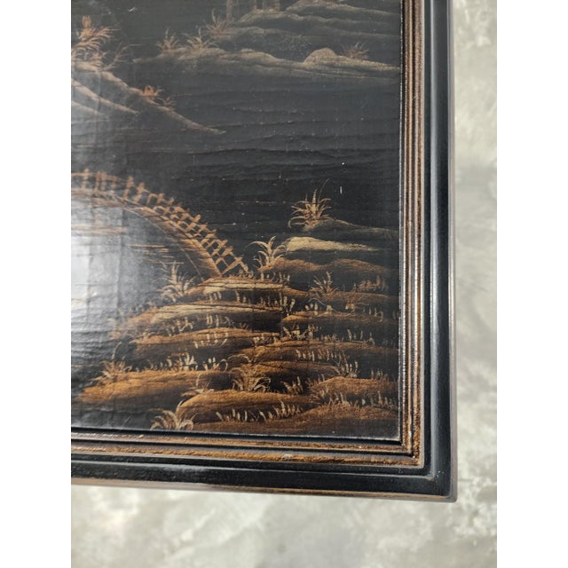 Ethan Allen Chinoiserie Style Lift Top Side Tables - A Pair For Sale - Image 13 of 16