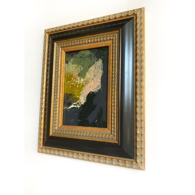 Abstract "Western Winter" 2026 Mini Painting by Jessalin Beutler With Vintage Frame For Sale - Image 3 of 3
