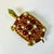 1960s Vintage Art Deco Coastal Hollywood Regency Bejeweled Brass Turtle Box For Sale - Image 17 of 18