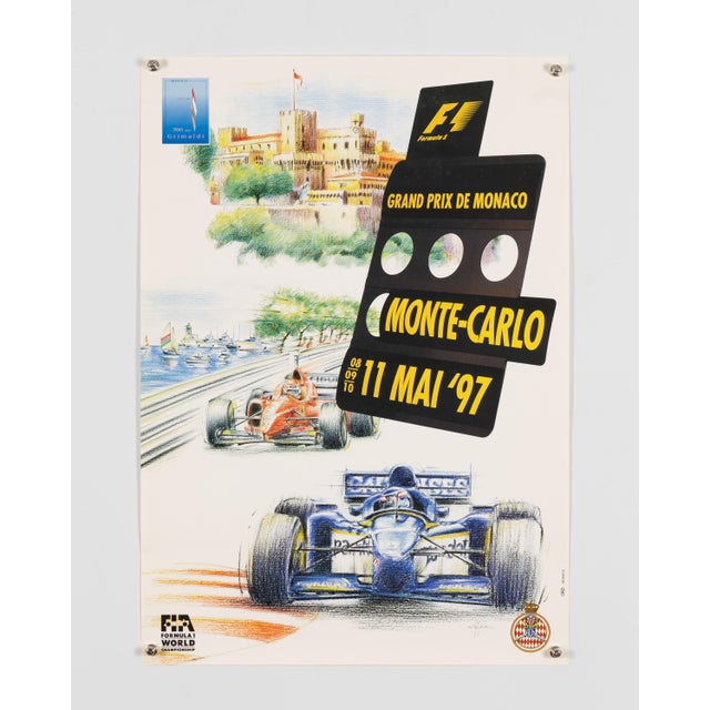 Vintage Monaco Grand Prix Motorsport Poster, 1997 For Sale - Image 3 of 9