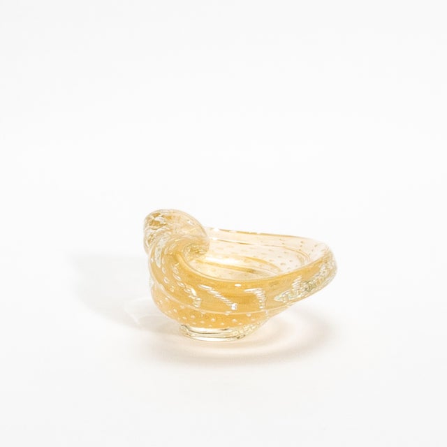 2020s Hand-Blown Murano Dish With 24-Karat Gold Flecks and Bullicante Detailing For Sale - Image 5 of 8