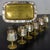 Brass Mid-20th Century MCM 6 Cordial Stemmed Shots and Tray Set Abalone and Brass From Taxco Mexico For Sale - Image 8 of 18