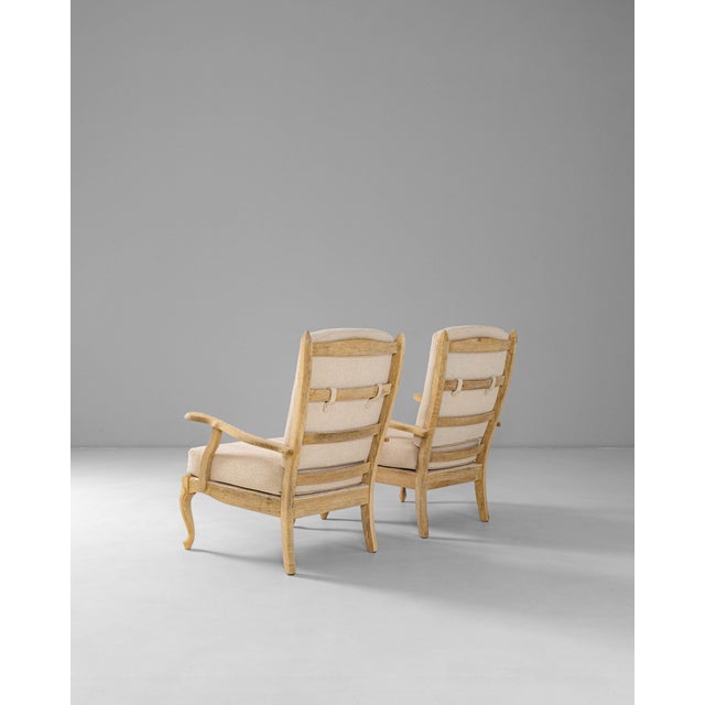 1960s French Louis XV Style Oak Armchairs With Upholstered Cushions - A Pair For Sale In Greensboro - Image 6 of 18