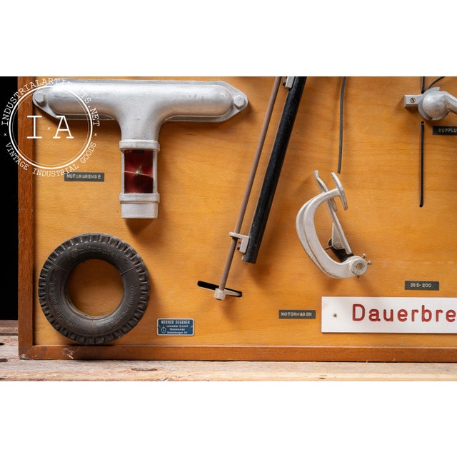 Wood Vintage German Diesel Trailer Brake Training Display by Werner Degener For Sale - Image 7 of 18