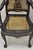 Early 20th Century Antique Chinoiserie Queen Anne Hand Painted Floral Cane Dining Chairs - Set of 4 For Sale - Image 5 of 12