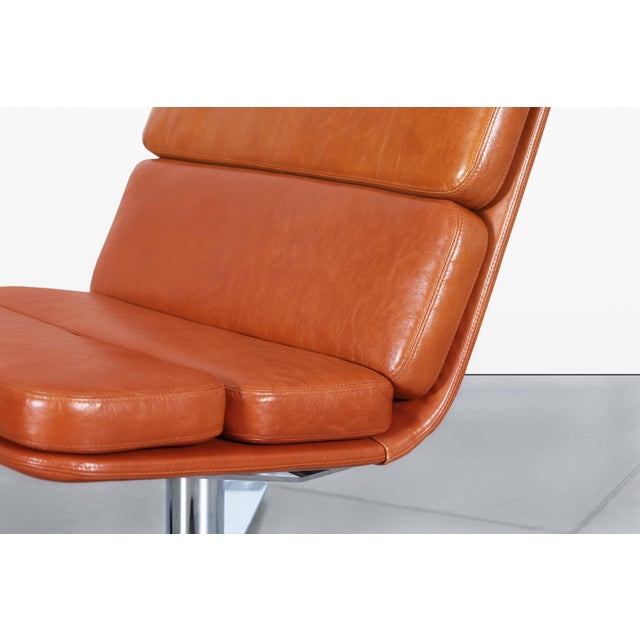 Chocolate Mid-Century Modern Leather “Solo” Lounge Chairs by John Follis for Fortress For Sale - Image 8 of 14