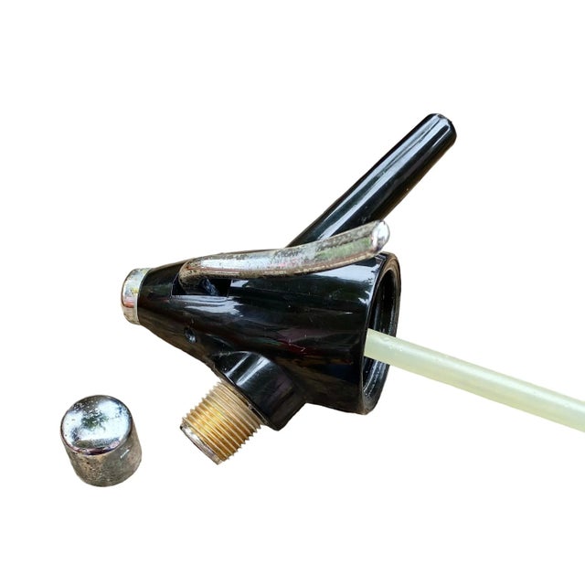 Chrome Vintage Soda Siphon Seltzer Glass Bottle With Metal Mesh For Sale - Image 8 of 13