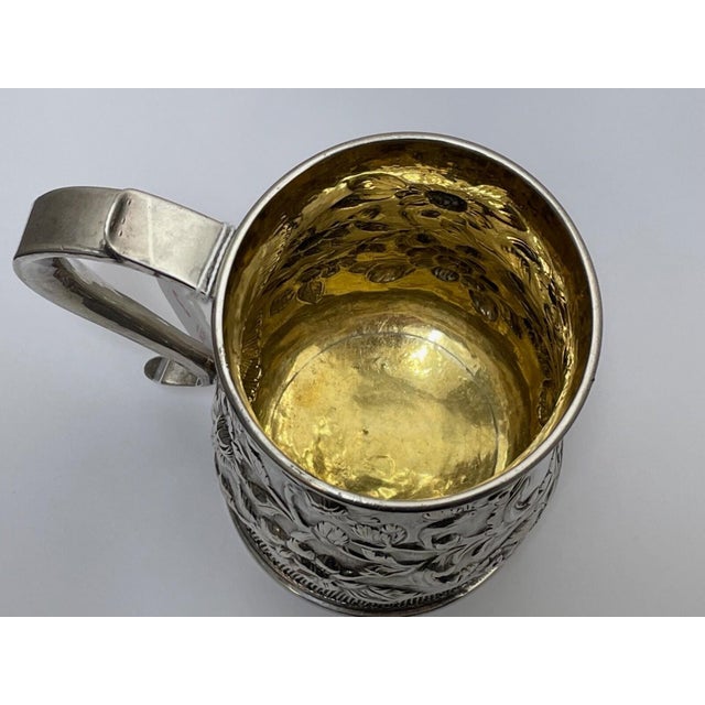 Traditional Rare 18th Century Georgian Sterling Silver Tankard, Newcastle Dated 1774 by Silversmith John Langlands For Sale - Image 3 of 14