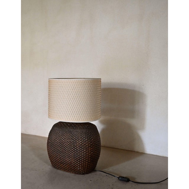 Mid-Century Modern Vintage Ceramic Table Lamp, 1970s For Sale - Image 3 of 8