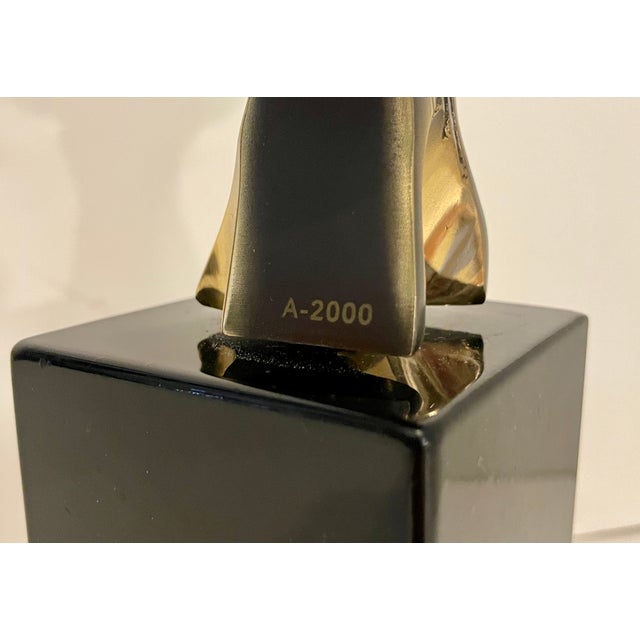 Bronze Abstract Brutalist Bronze Sculpture by Jose' Lucas For Sale - Image 8 of 12