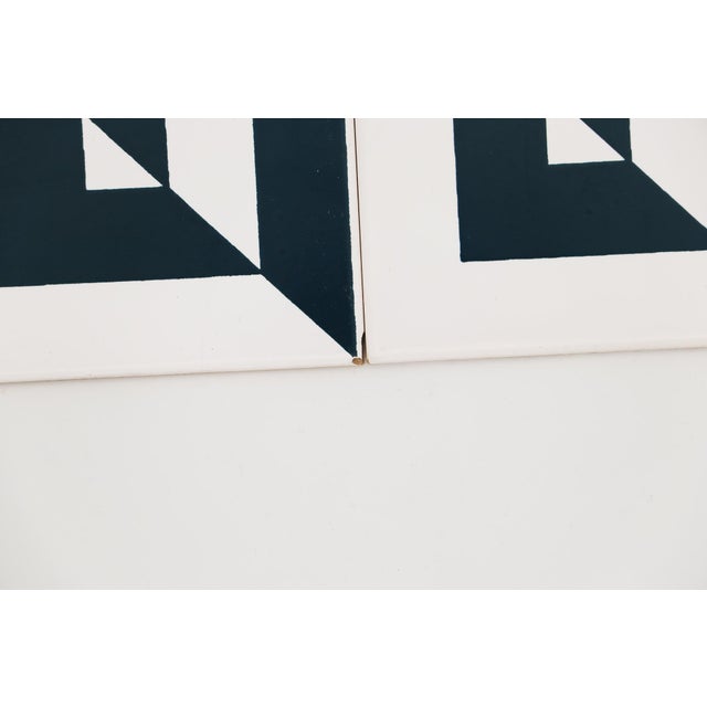 1950s Set of Two Small Bold Geometric Tiles, Portuguese For Sale - Image 4 of 11