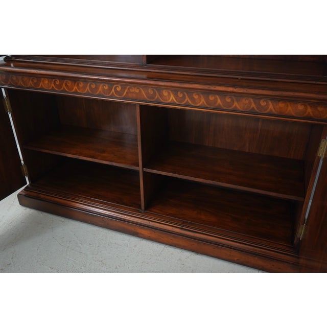 Theodore Alexander Inlaid Mahogany Large China Cabinet For Sale In Philadelphia - Image 6 of 18
