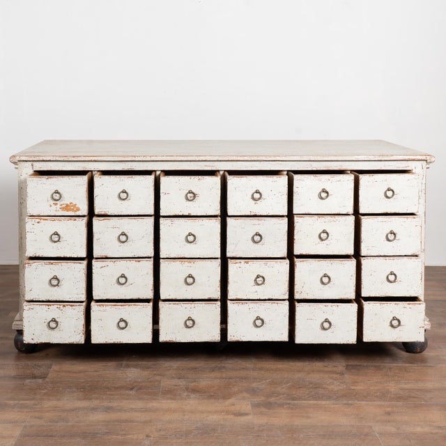 19th Century Swedish Pine 24 Drawer Apothecary Counter Kitchen Island 19th-century Swedish pine apothecary counter...