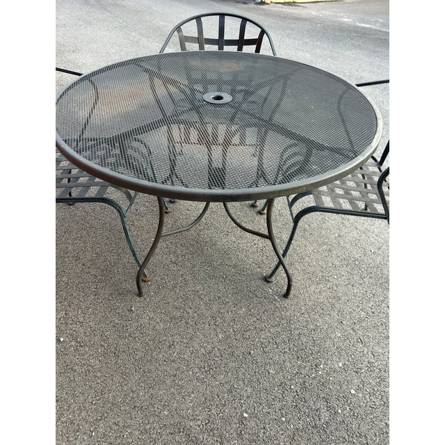 American Beautiful Metal Patio Set Table and 4 Chairs * For Sale - Image 3 of 7